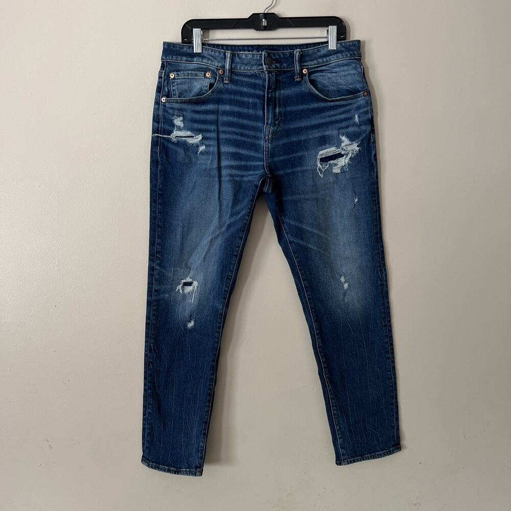 American Eagle jeans mens 32x30 Airflex+ athletic fit straigh blue stretch denim